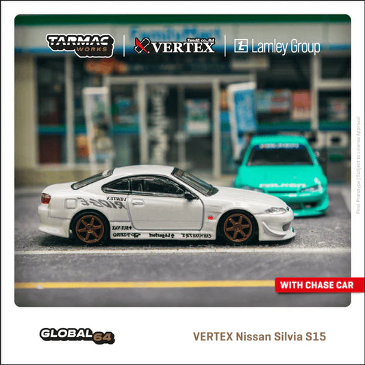 (Pre-Order) Tarmac Works - Vertex Nissan Silvia S15 White