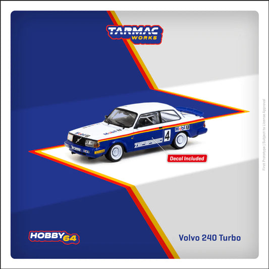 (Pre-Order) Tarmac Works - Volvo 240 Turbo #4 Winner Per Gunnar Andersson 1987 Malaysian Group A Championship