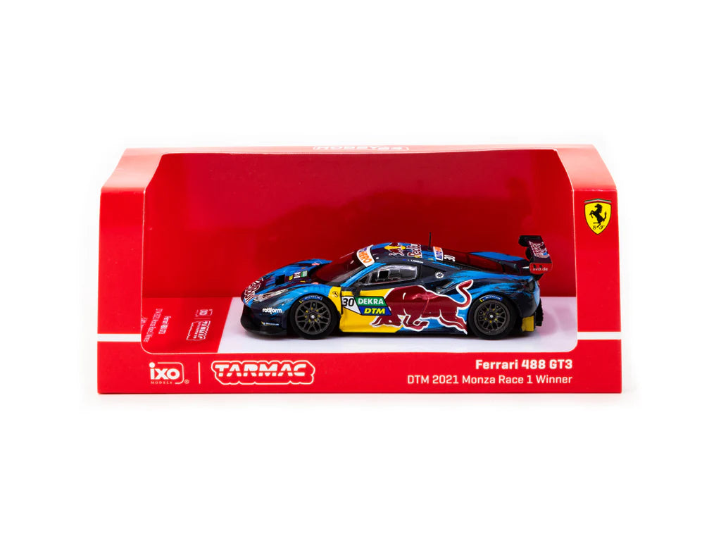 Tarmac Works X iXO Models - Ferrari 488 GT3 DTM 2021 Monza #30 Race 1 Winner