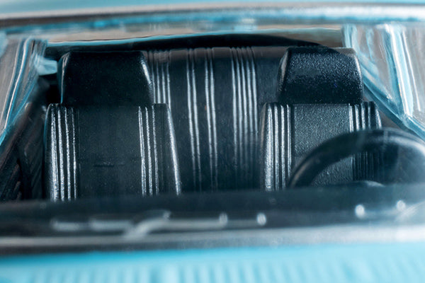 Tomica Limited Vintage 1969 Datsun 510 2-Door Sedan US Spec in Light Blue, detailed 1:64 die-cast model.