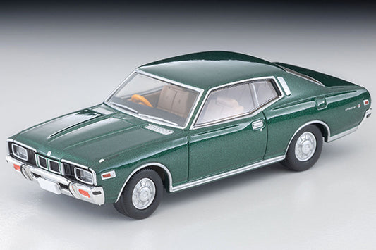 Tomica Limited Vintage 1:64 Nissan Cedric 2800 SGL 1975 green 2 door hardtop diecast model