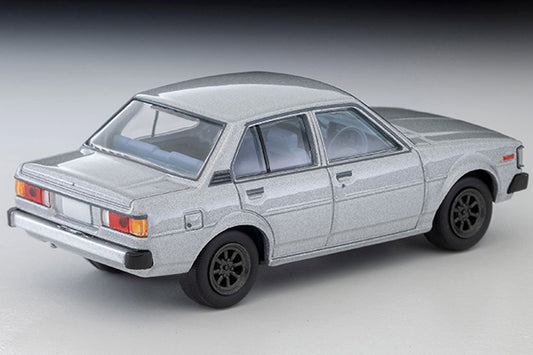 Tomica Limited Vintage Toyota Corolla 1500GL 1979 in silver with RS Watanabe eight-spoke wheels, 1:64 scale