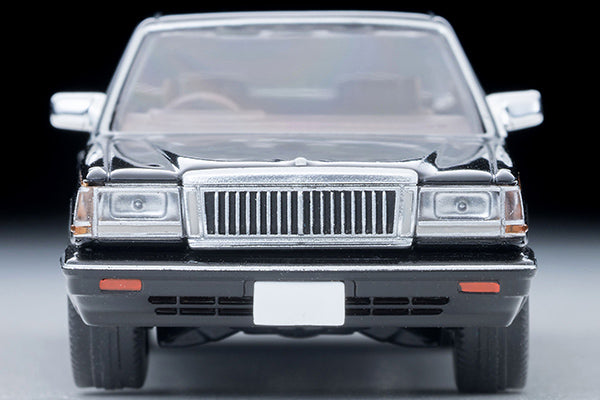 Tomica Limited Vintage 1985 Nissan Cedric V30 Turbo Brougham VIP in Black with gold VIP stripe and new wheels.