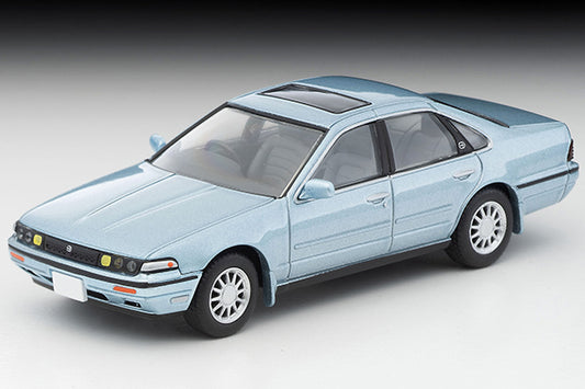 Tomica Limited Vintage 1:64 Nissan Cefiro A31 1988 Sport Cruising bluish silver sedan diecast model