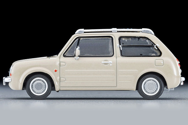 Tomica Limited Vintage NEO 1989 Nissan PAO Canvas Top in ivory, 1:64 scale with retro styling