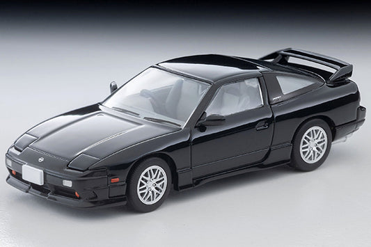 Tomica Limited Vintage 1997 Nissan 180SX Type X in black.