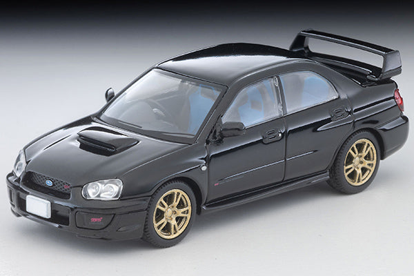 Tomica Limited Vintage NEO 2003 Subaru Impreza WRX STI in black, 1:64 scale