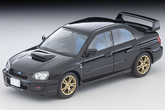 Tomica Limited Vintage NEO 2003 Subaru Impreza WRX STI in black, 1:64 scale