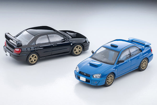 Tomica Limited Vintage NEO 2003 Subaru Impreza WRX STI in black, 1:64 scale