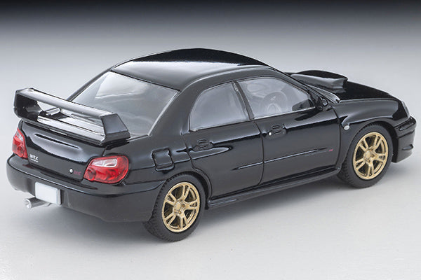 Tomica Limited Vintage NEO 2003 Subaru Impreza WRX STI in black, 1:64 scale
