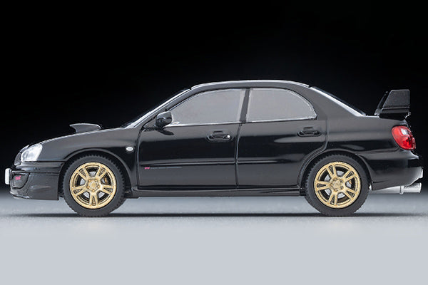Tomica Limited Vintage NEO 2003 Subaru Impreza WRX STI in black, 1:64 scale