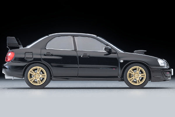 Tomica Limited Vintage NEO 2003 Subaru Impreza WRX STI in black, 1:64 scale