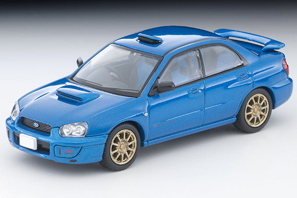 Tomica Limited Vintage NEO 2003 Subaru Impreza WRX STI Spec C in blue, 1:64 scale