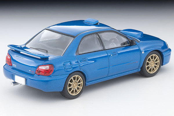 Tomica Limited Vintage NEO 2003 Subaru Impreza WRX STI Spec C in blue, 1:64 scale