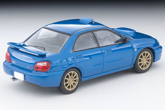 Tomica Limited Vintage NEO 2003 Subaru Impreza WRX STI Spec C in blue, 1:64 scale