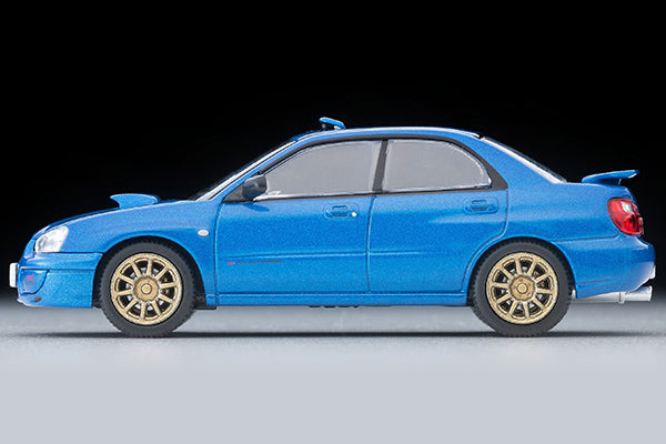 Tomica Limited Vintage NEO 2003 Subaru Impreza WRX STI Spec C in blue, 1:64 scale