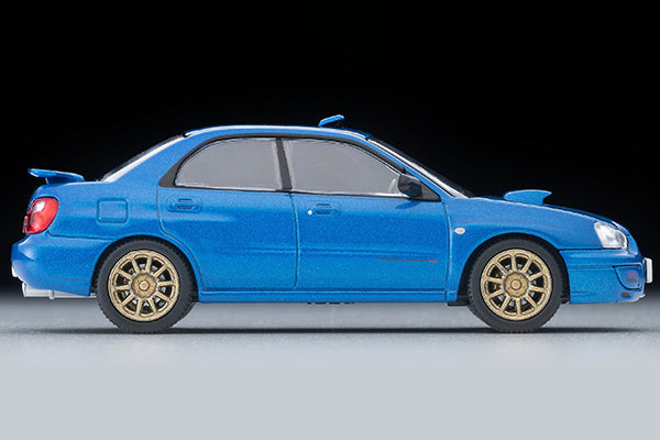 Tomica Limited Vintage NEO 2003 Subaru Impreza WRX STI Spec C in blue, 1:64 scale