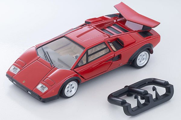 Tomica Limited Vintage Lamborghini Countach LP500S in red, 1:64 scale with opening scissor doors and engine cover