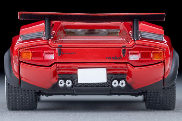 Tomica Limited Vintage Lamborghini Countach LP500S in red, 1:64 scale with opening scissor doors and engine cover