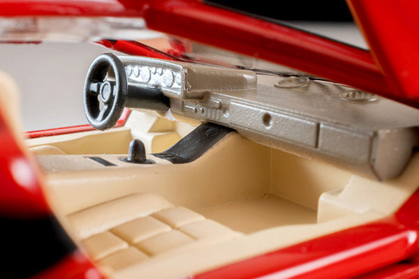 Tomica Limited Vintage Lamborghini Countach LP500S in red, 1:64 scale with opening scissor doors and engine cover