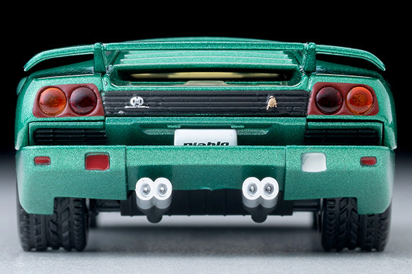 Tomica Limited Vintage Lamborghini Diablo SE30 in green with opening doors and engine cover.