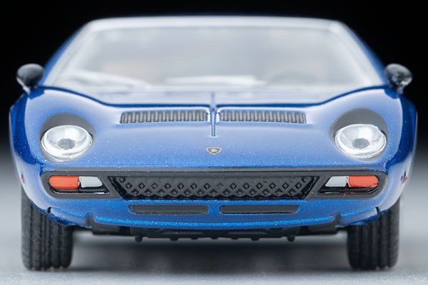 Tomica Limited Vintage 1:64 Lamborghini Miura SV blue metallic opening hood and rear cowl diecast model