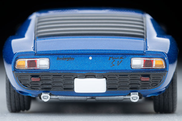 Tomica Limited Vintage 1:64 Lamborghini Miura SV blue metallic opening hood and rear cowl diecast model