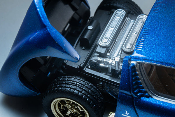 Tomica Limited Vintage 1:64 Lamborghini Miura SV blue metallic opening hood and rear cowl diecast model