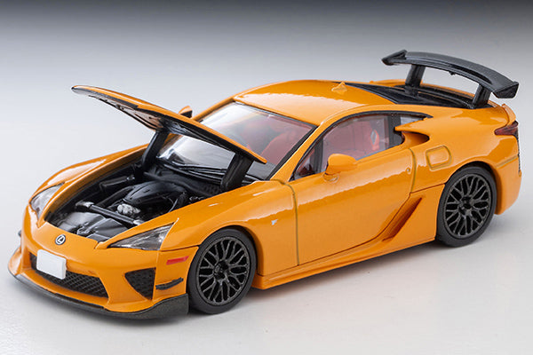 Tomica Limited Vintage 1:64 Lexus LFA Nurburgring Package orange with opening hood V10 engine diecast model