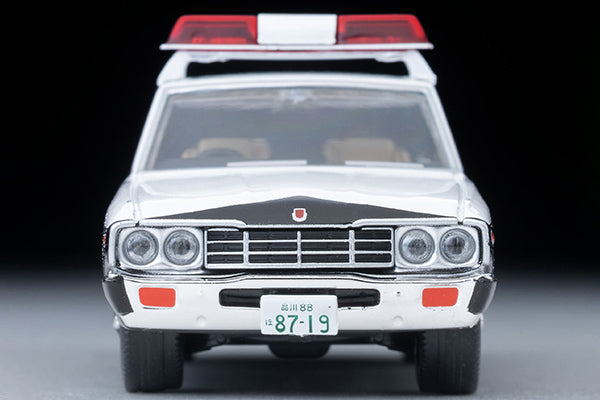 Tomica Limited Vintage Nissan Cedric 2000DX 331 police car from Daitokai PART III with square red emergency light.
