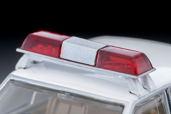 Tomica Limited Vintage Nissan Cedric 2000DX 331 police car from Daitokai PART III with square red emergency light.