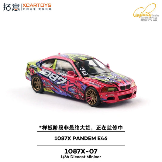 XCARTOYS 1087X Pandem BMW E46 with removable hood and detailed engine.